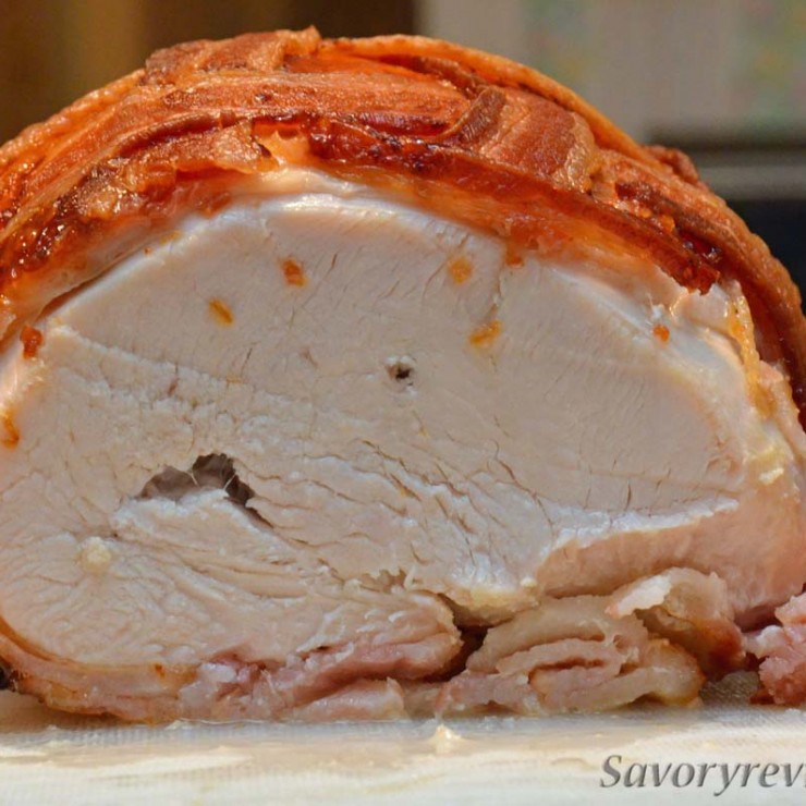 Bacon Wrapped Turkey Breast - SavoryReviews