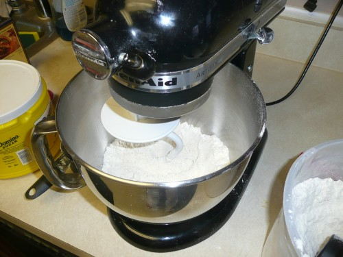 Kitchen Aid Mixer with yeast mixture
