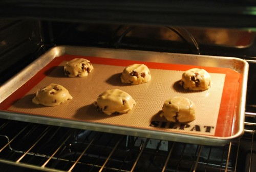 Cookies just starting to bake