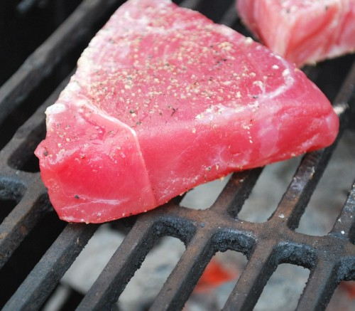 Tuna needs to be grilled on average 3.5-4 minutes per side. Make sure not to move it.