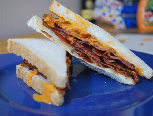 The French Bacon Sandwich - Quite spectacular looking, if you could only taste it.