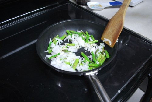 Cooking the veggies