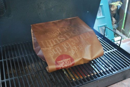 Never grilled a bag before.  Interesting.