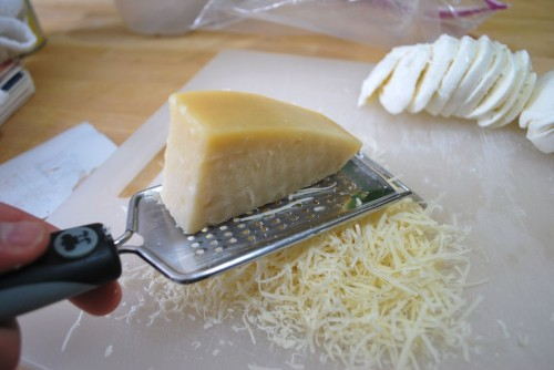 Grate the parmesen cheese