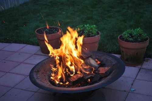 Living in a city is not that bad, when you have a firepit.