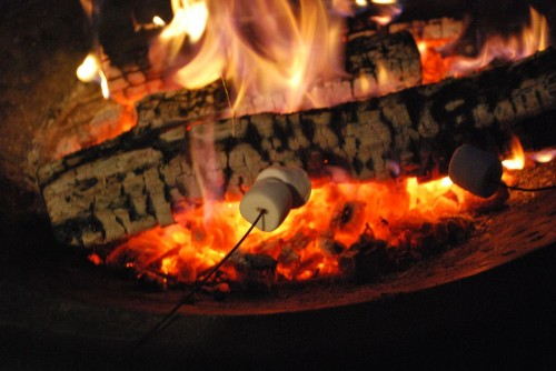 Make sure to rotate the marshmellows.  You don't want them to burn.