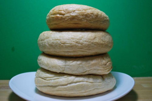 Stacked bagels are happy bagels