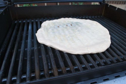 Flip the dough right out onto the grill