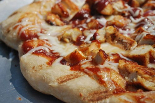 Look at the melted goodness that is bbq chicken pizza