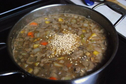 Pearl Barley - Adds a great flavor and texture to the stew.