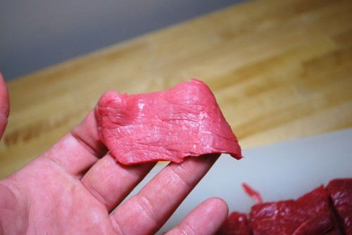 Thinly sliced round steak