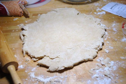 Roll out the dough to cut it into individual biscuits