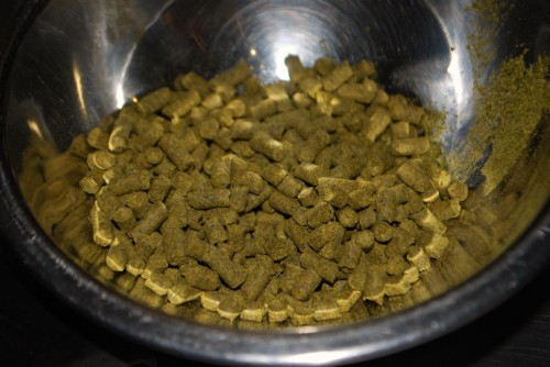 We used two types of hops.  A main hops and a finishing hops.