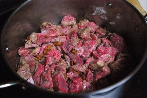 Brown the beef, I know it looks like a lot, and it is