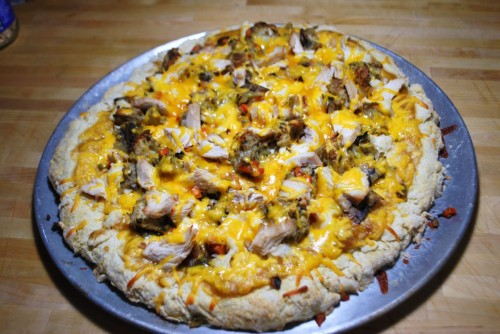 Thanksgiving pizza in all of its glory