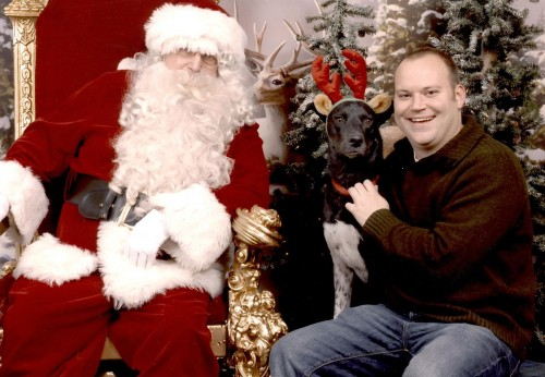 Tucker and Me with Santa.