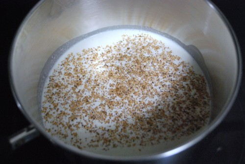 Milk mixture, bring to a boil