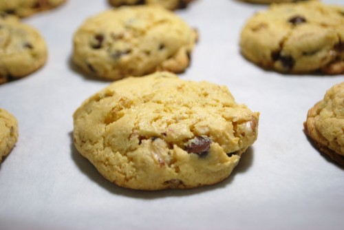 Cooked and ready to eat.  The cookies are a little yellower than normal, but that is because I used a yellow cake mix.