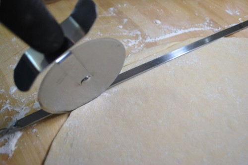 Cut with a pizza cutter