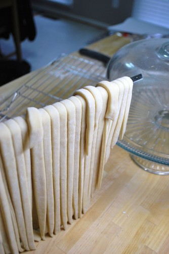 Let the noodles dry for at least 20 minutes before cooking
