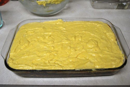 Spread out the batter