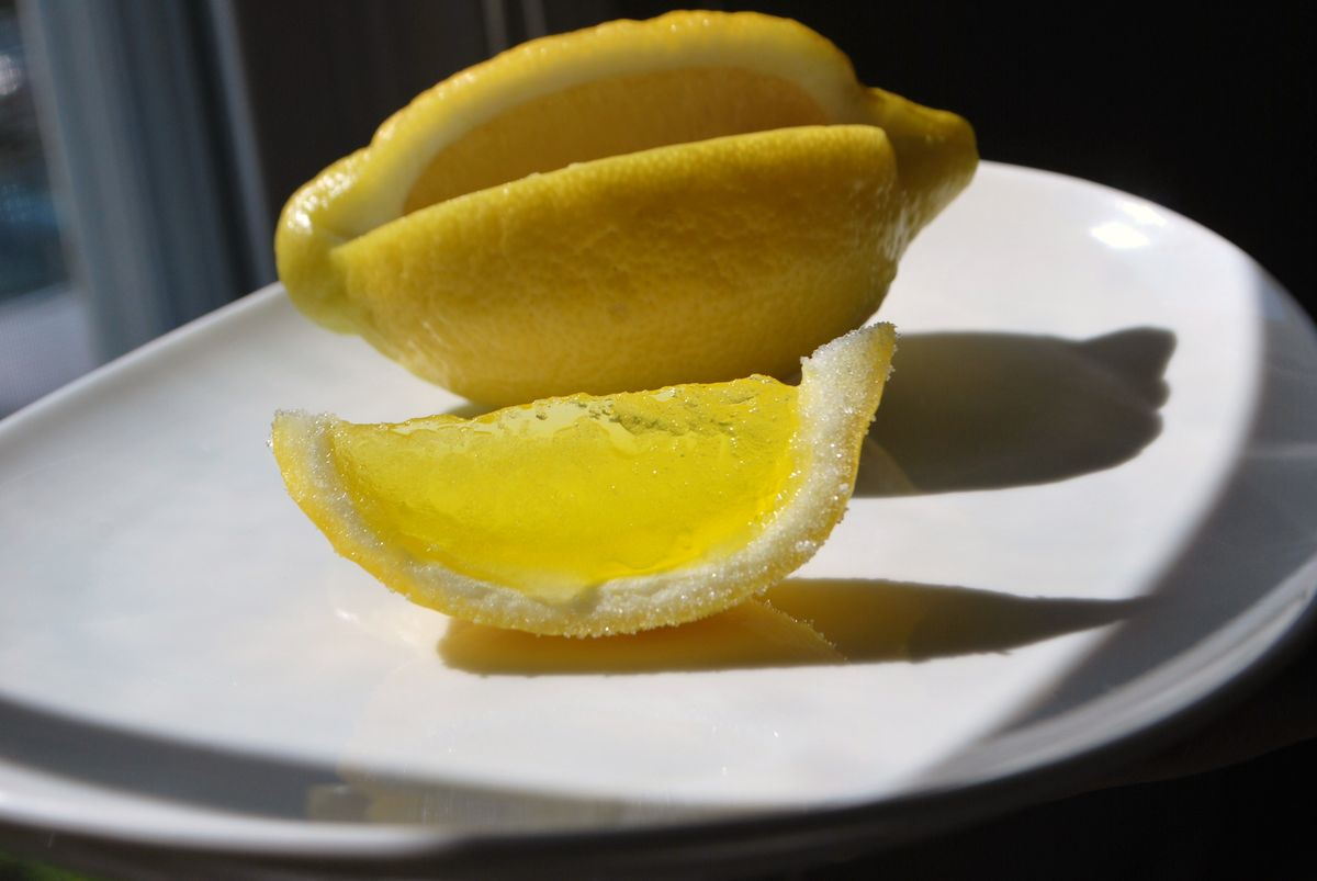 The lemon drop Jello wedge