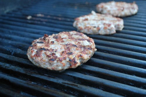 Brat burgers in formation