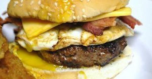 Bacon Egg and Cheese Burger