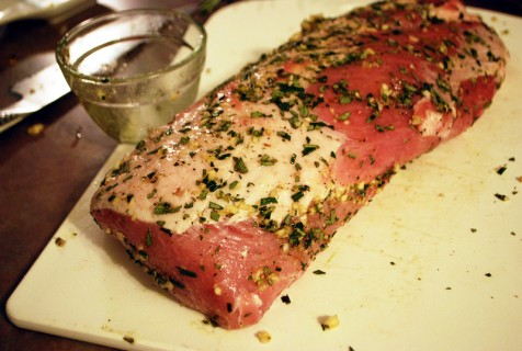 Rub the paste all over the loin