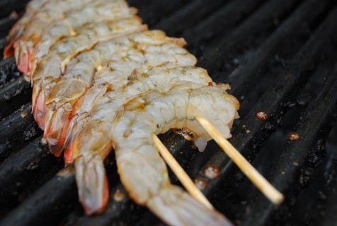 Grill the shrimp