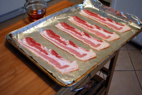 Line up the bacon