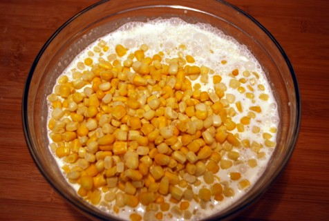 Add the corn to the cream mixture