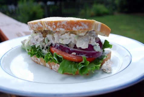 Delicious chicken salad sandwich