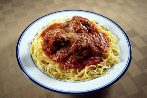 Pasta with Grilled Meatballs