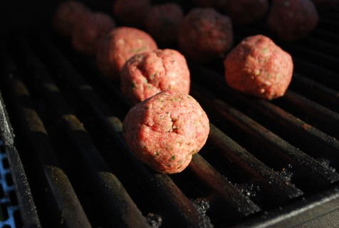 Grill the meatballs