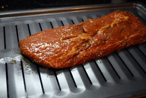 Place the steaks onto a broiler pan