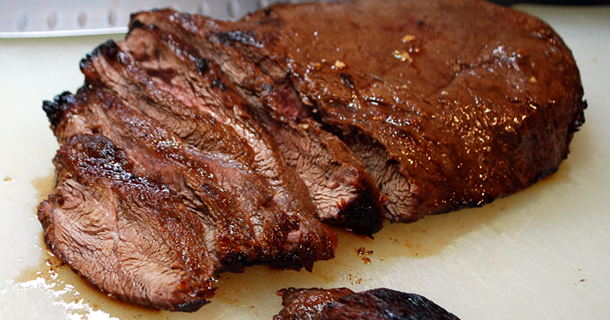 Marinated and Broiled Flat Iron Steaks