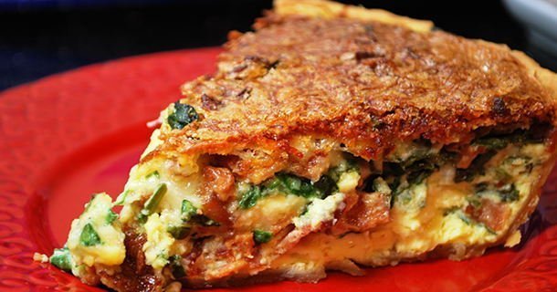 Spinach, Bacon and Swiss Quiche