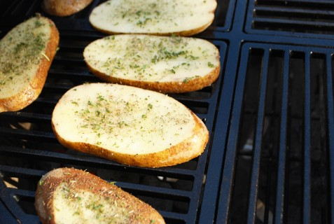 Place the taters onto the grill