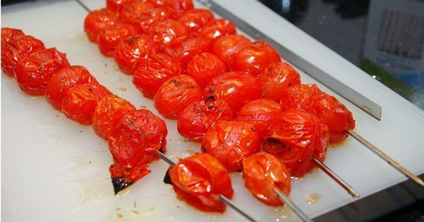 Marinated and Grilled Cherry Tomatoes