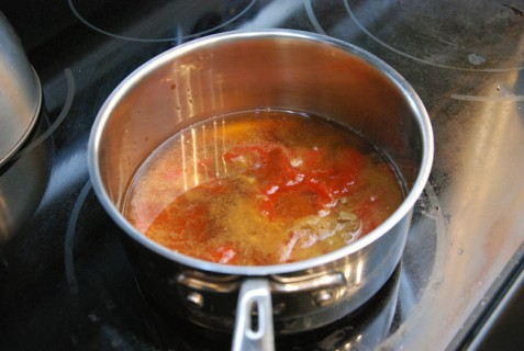Add the ingredients to a saucepan