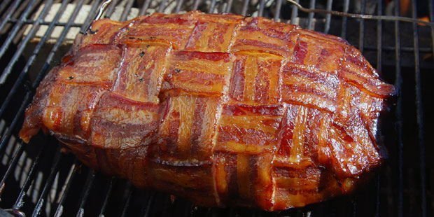 Bacon Wrapped Smoked Meatloaf