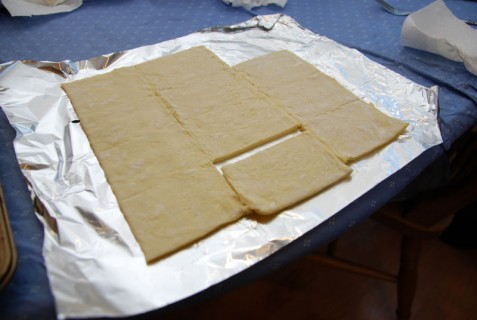 Portion the puff pastry