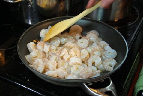 Add the shrimp