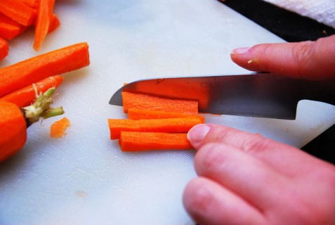 Cut the carrots