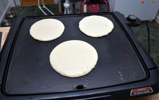 Pour the pancakes