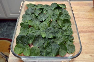 Top with spinach