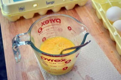 The egg mixture