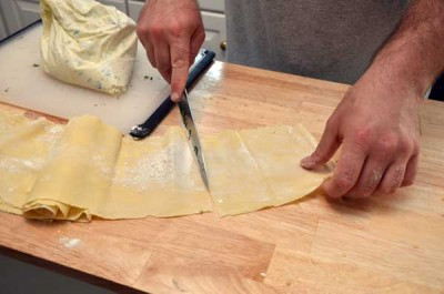 Cut the pasta