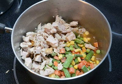 Add the Turkey and Vegetables